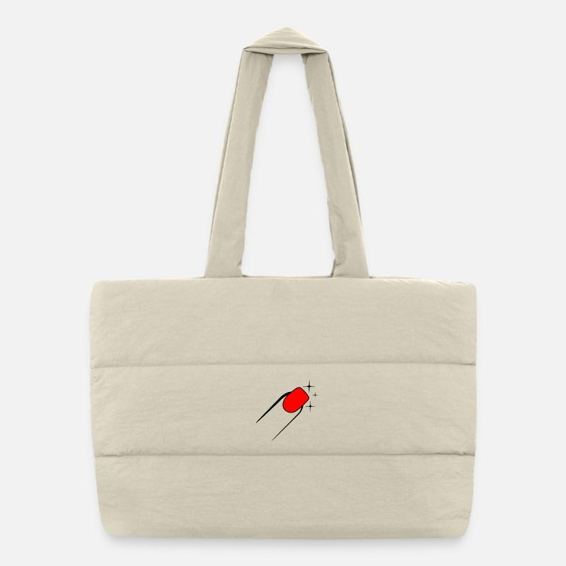 Nagellack Maniküre Logo Puffer-Einkaufstasche