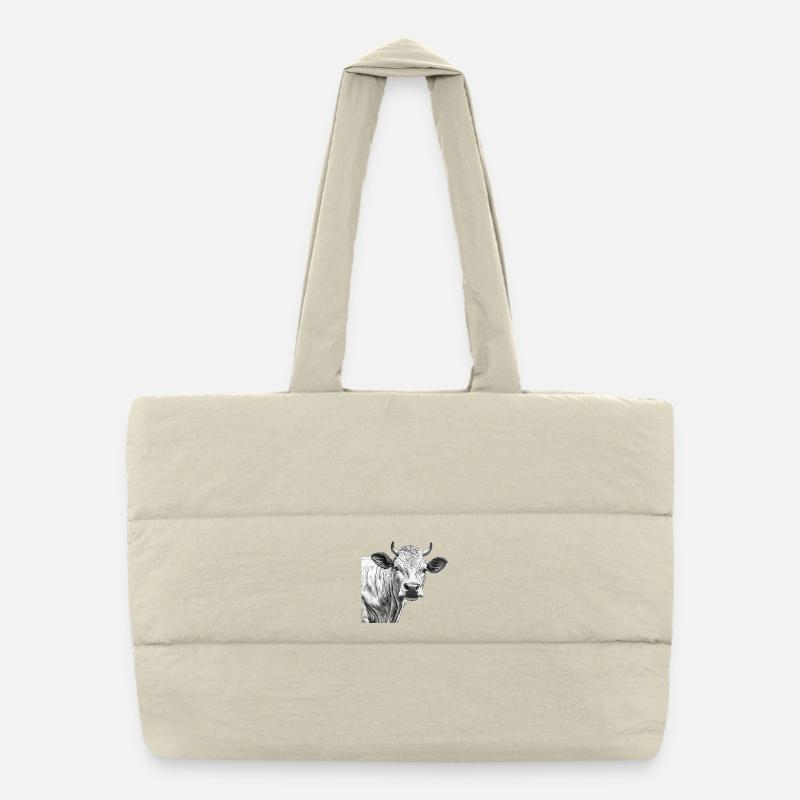 Vache Charolaise Sac shopping matelassé