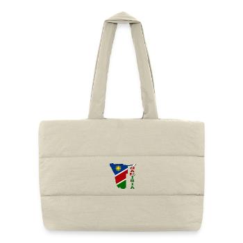 Namibia Landkarte Flagge - Gesteppte Shopping Bag - Naturweiß - Vorne