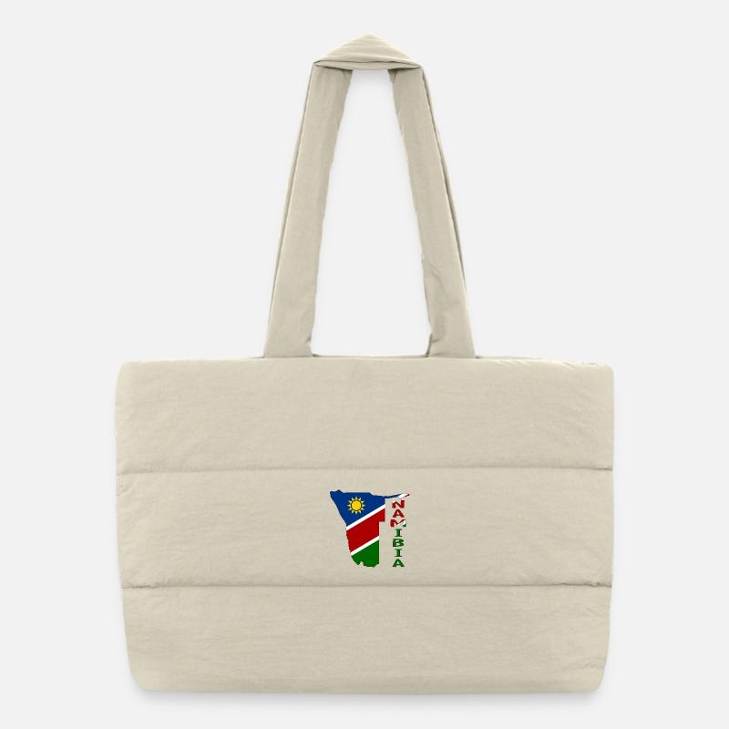 Namibia Map Flag Puffer Shopping Bag