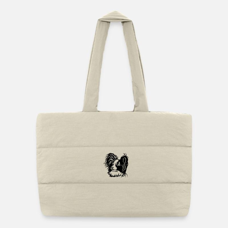 Papillon Kopf Puffer-Einkaufstasche