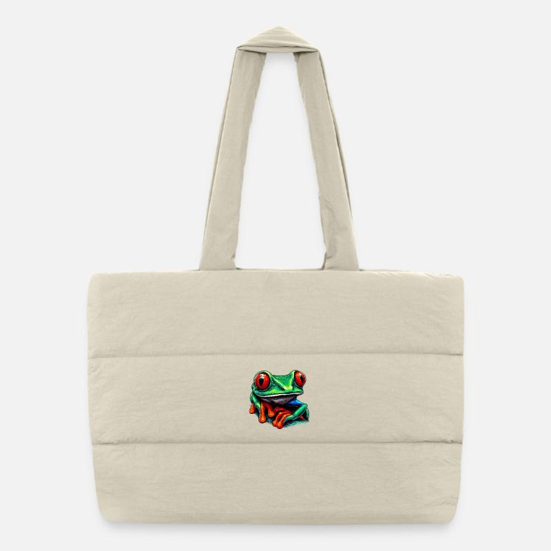 Rainette aux yeux rouges Sac shopping matelassé