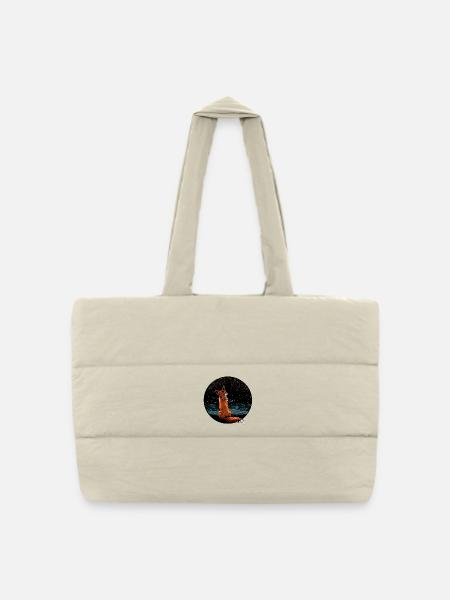 Fuchs mit Sternenhimmel - Gesteppte Shopping Bag - Naturweiß