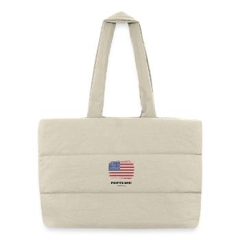 Portland, Oregon, USA - Puffer Shopping Bag - natural - Front