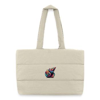 Coquille - Sac shopping matelassé - blanc naturel - Devant
