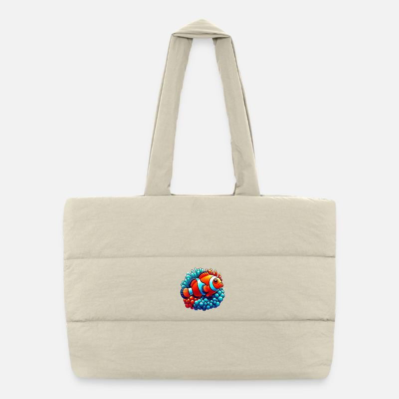 Poisson-clown Sac shopping matelassé