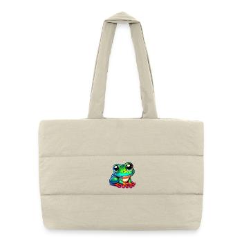 Frosch - Puffer-Einkaufstasche - Naturweiß - Vorne