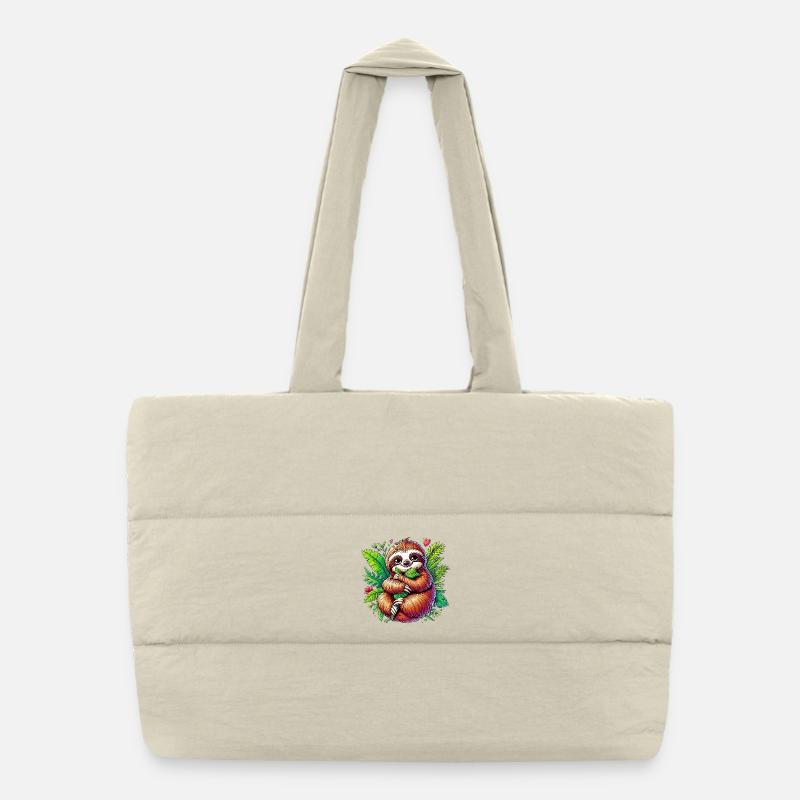 Sloth Puffer Shopping Bag