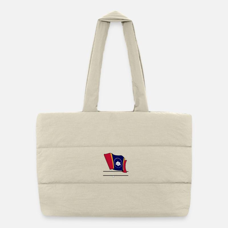 Drapeau Mississippi bannière de texte Sac shopping matelassé