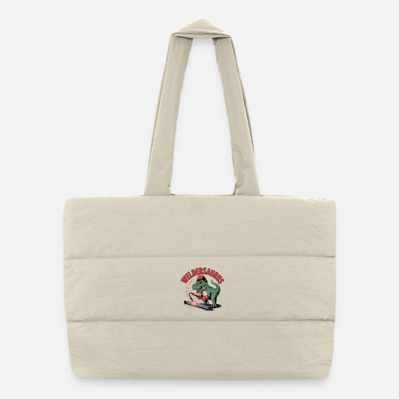 Weldersaurus Lustiger Schweiß-Dinosaurier Puffer-Einkaufstasche