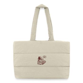 Est-ce sans gluten ? Détective drôle - Sac shopping matelassé - blanc naturel - Devant