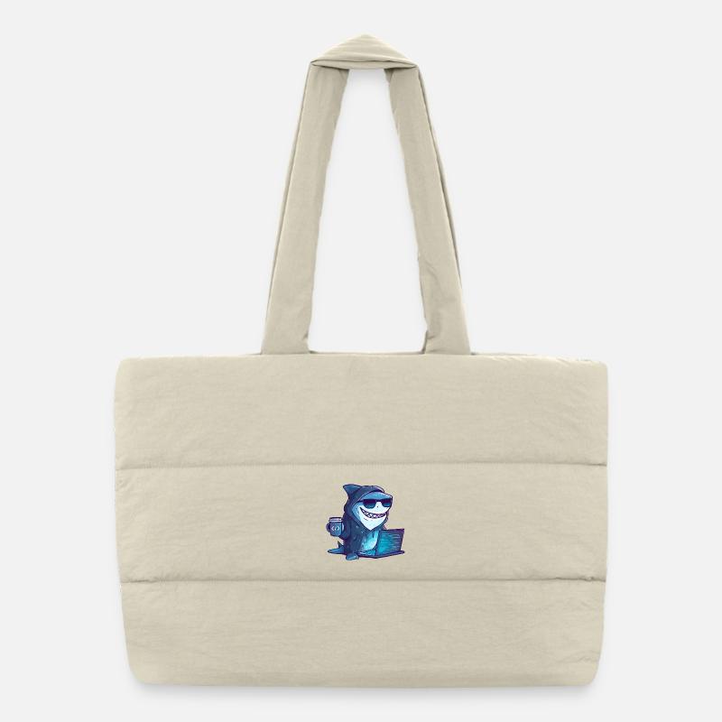 Conception de Cyber Shark Hacker Sac shopping matelassé