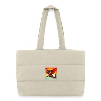 dragon - Puffer Shopping Bag - natural - Front