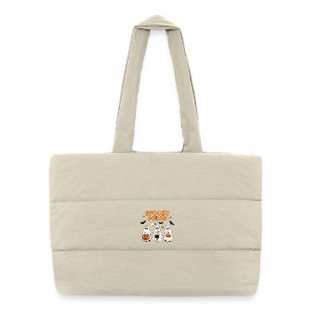 Motif d'Halloween de l'escouade effrayante - Sac shopping matelassé - blanc naturel - Devant