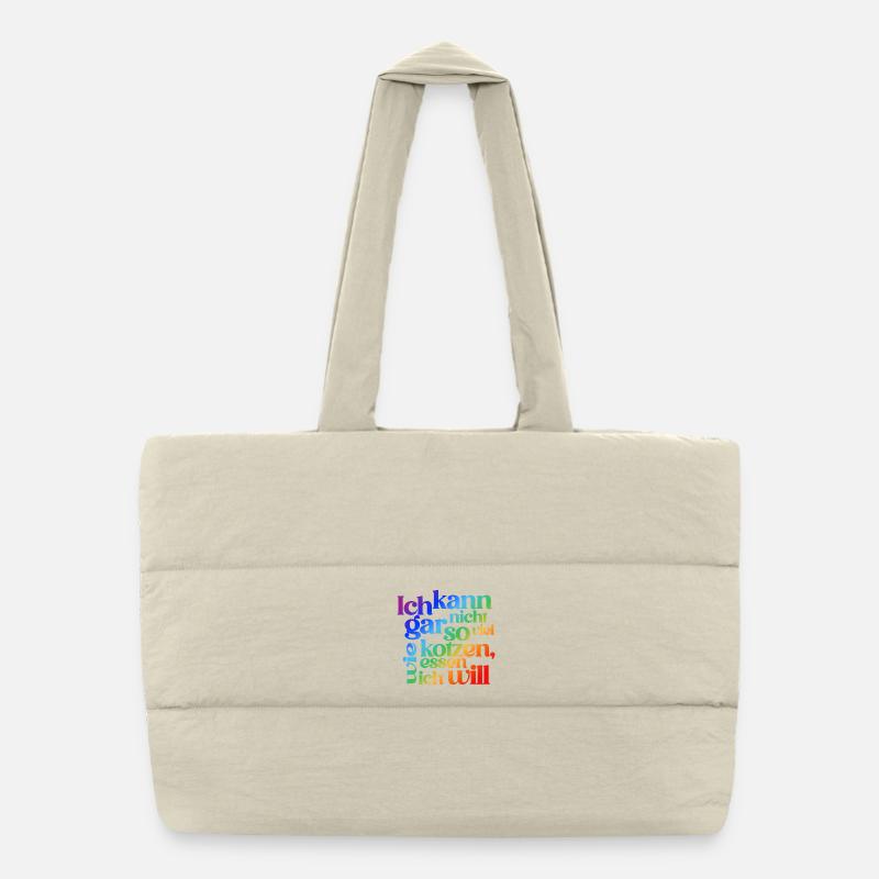 FUNNY VOMITING QUOTE REVERSED - LGBTQ Puffer Shopping Bag
