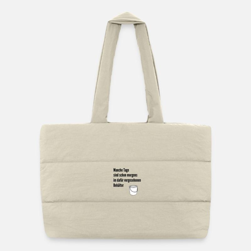 Une journée dans le seau Sac shopping matelassé