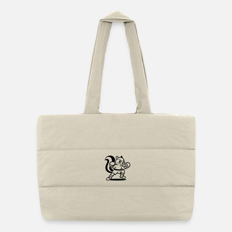 Boxer Écureuil - Sac shopping matelassé - blanc naturel