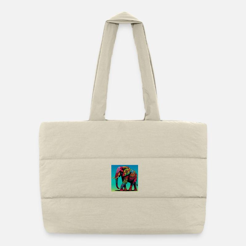 éléphant Sac shopping matelassé