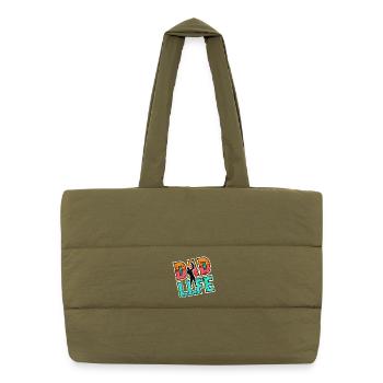 Papa Leben, Vaters Geschenk - Puffer-Einkaufstasche - safari Green - Vorne