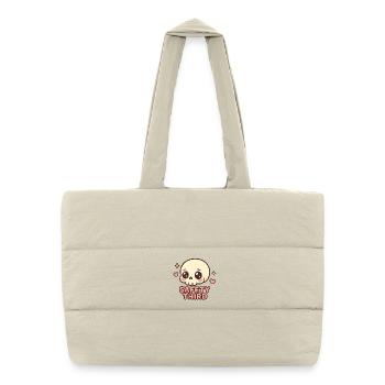 Safety Third Skull Funny Safety Third - Puffer Shopping Bag - natural - Front