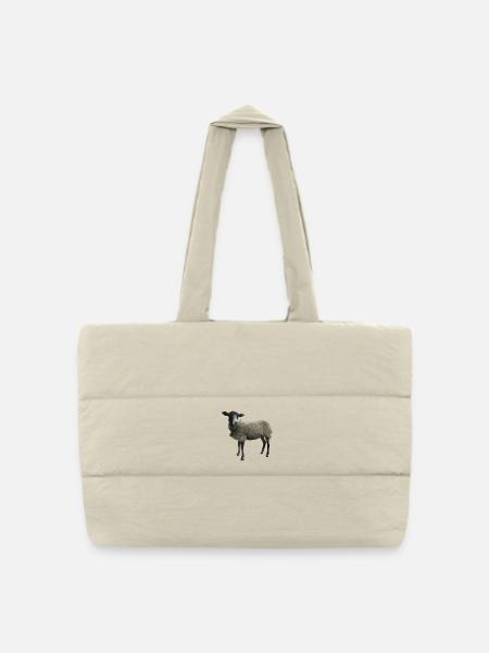 Schaf - Gesteppte Shopping Bag - Naturweiß