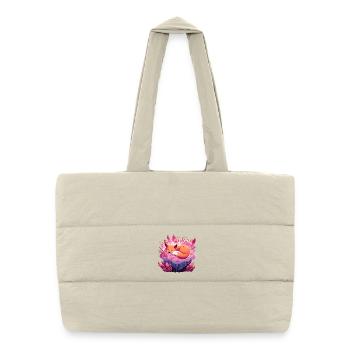 Kleiner Fuchs auf Kristall-Cupcake - Puffer-Einkaufstasche - Naturweiß - Vorne