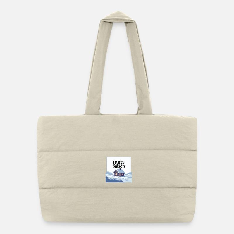 Conception de cabine d’hiver Hygge Saison cosy Sac shopping matelassé