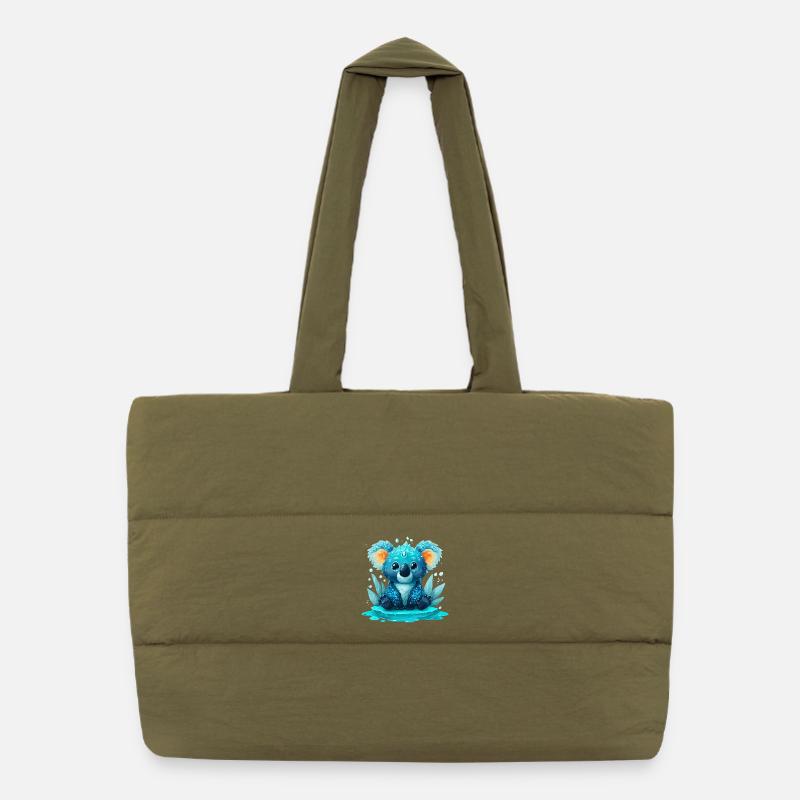 Monde aquatique du coala cobalt Sac shopping matelassé