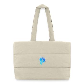 Handball motif for real lovers for men - Puffer Shopping Bag - natural - Front