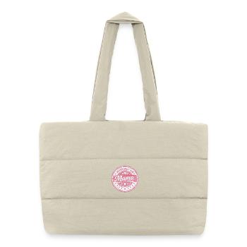 Befördert zur Mama Geschenk - Puffer-Einkaufstasche - Naturweiß - Vorne