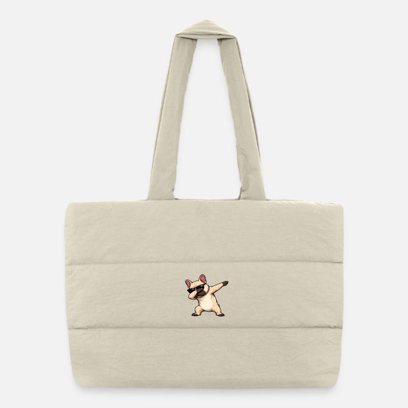 French Bulldog Puffer Shopping Bag