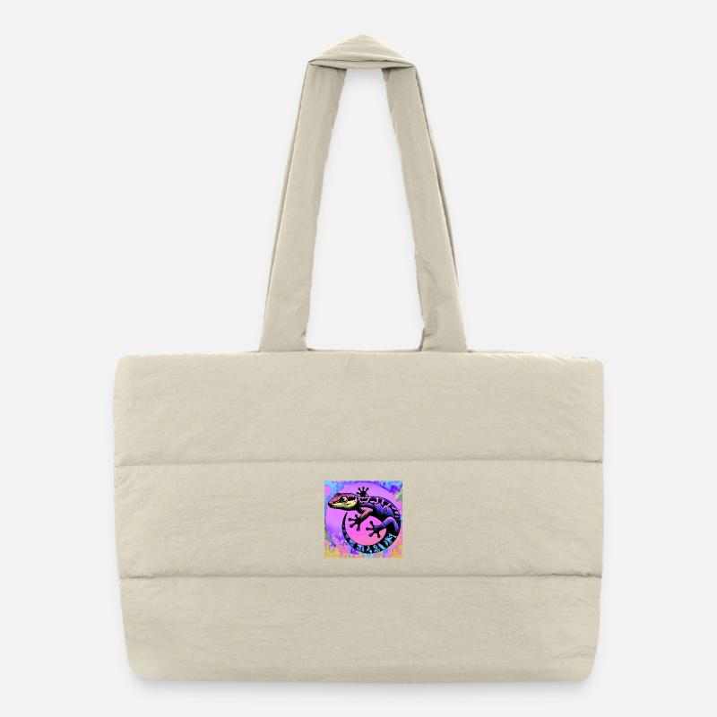Gecko Puffer Shopping Bag