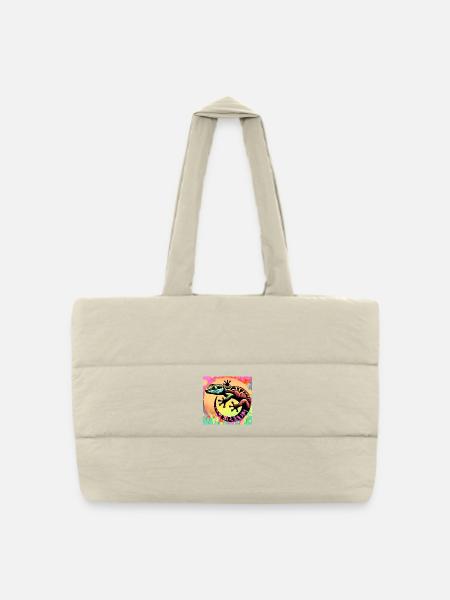 Gecko - Sac shopping matelassé - blanc naturel