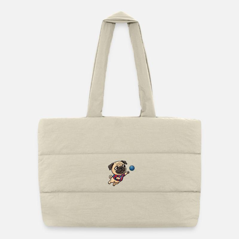 Fan de Handball Drôle Carlin numéro 7 Sac shopping matelassé