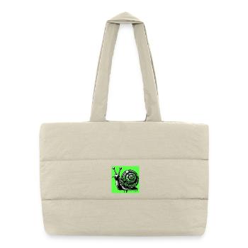 Escargot - Sac shopping matelassé - blanc naturel - Devant