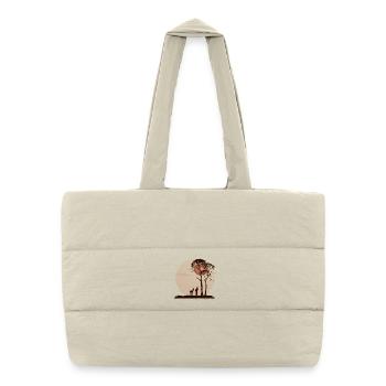 African savannah at night - Puffer Shopping Bag - natural - Front