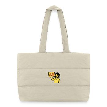 Teacher Elementary School ABC Vector - Puffer Shopping Bag - natural - Front