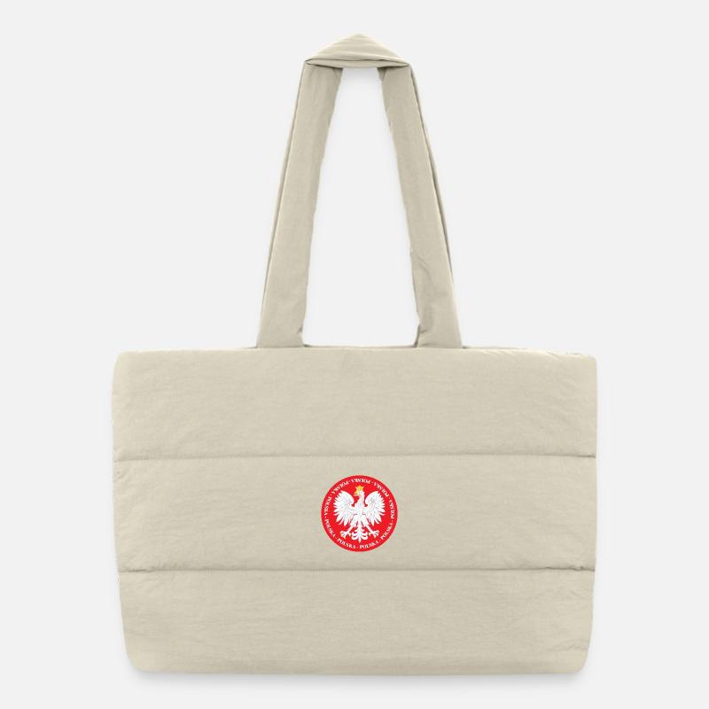Polska 4 - Sac shopping matelassé - blanc naturel