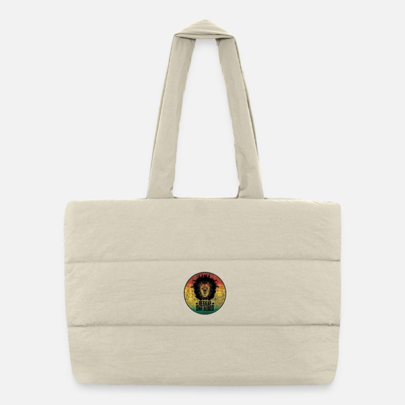 Reggae lion motif with gradient Puffer Shopping Bag