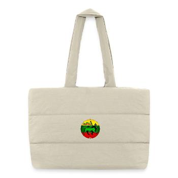 Lion Judah Reggae Flag - Sac shopping matelassé - blanc naturel - Devant