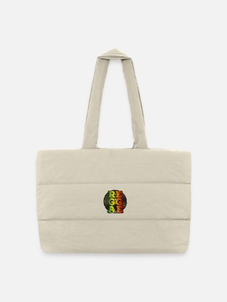 Reggae Neon Logo - Puffer Shopping Bag - natural