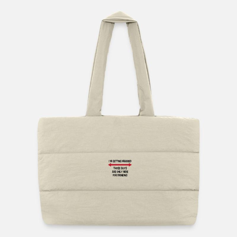 Party Bachelor Party Funny saying wedding Puffer Shopping Bag