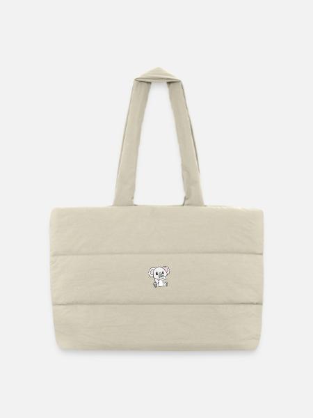 Kleines Koala Kuschelheld - Gesteppte Shopping Bag - Naturweiß