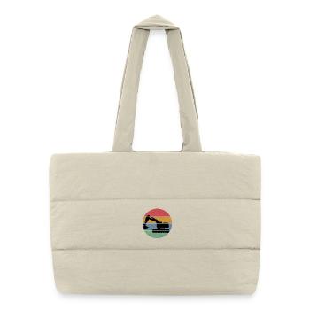 excavator - Puffer Shopping Bag - natural - Front