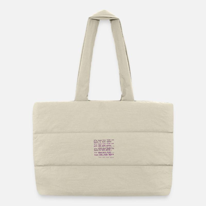 foo fighters lyric Puffer Shopping Bag