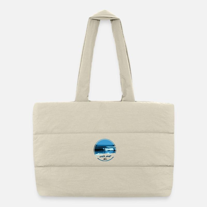 Weißer Peak Puffer-Einkaufstasche