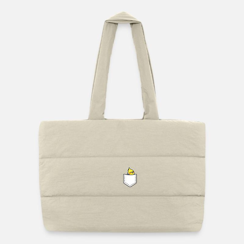 Cockatiel dans ma poche Sac shopping matelassé