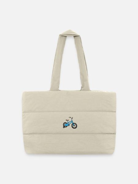 Kinderfahrrad Stützräder - Gesteppte Shopping Bag - Naturweiß