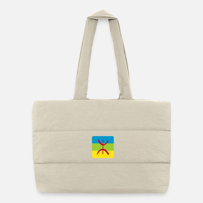 autocollant drapeau berbère réf amazigh Sac shopping matelassé