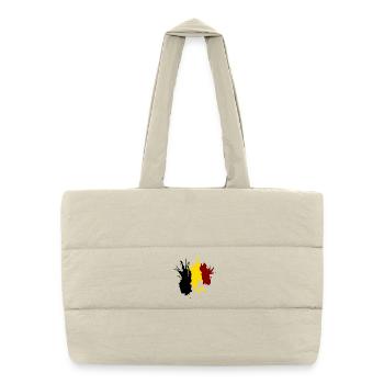 belgium pepigo - Sac shopping matelassé - blanc naturel - Devant